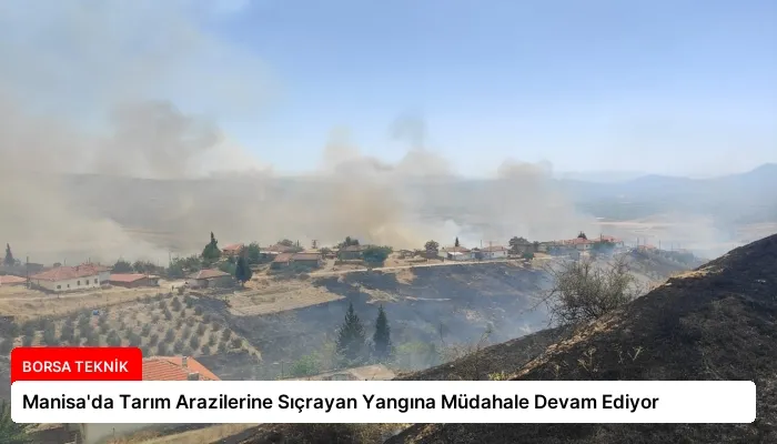 Manisa’da Tarım Arazilerine Sıçrayan Yangına Müdahale Devam Ediyor