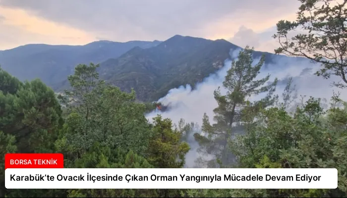 Karabük’te Ovacık İlçesinde Çıkan Orman Yangınıyla Mücadele Devam Ediyor