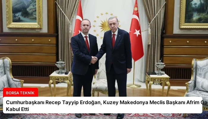 Cumhurbaşkanı Recep Tayyip Erdoğan, Kuzey Makedonya Meclis Başkanı Afrim Gaşi’yi Kabul Etti