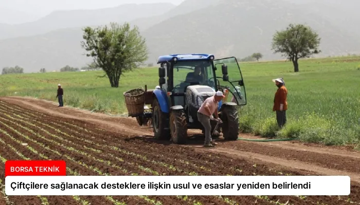 Çiftçilere sağlanacak desteklere ilişkin usul ve esaslar yeniden belirlendi