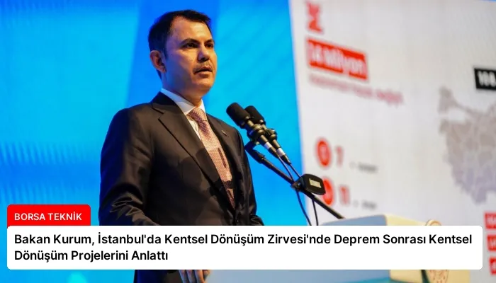 Bakan Kurum, İstanbul’da Kentsel Dönüşüm Zirvesi’nde Deprem Sonrası Kentsel Dönüşüm Projelerini Anlattı