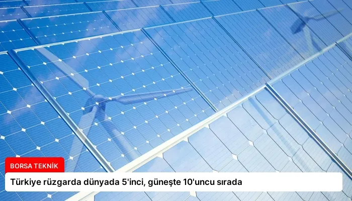 Türkiye rüzgarda dünyada 5’inci, güneşte 10’uncu sırada