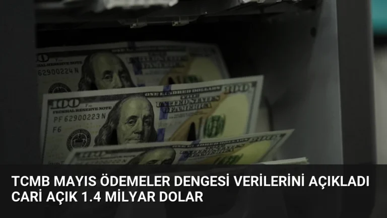 TCMB Mayıs Ödemeler Dengesi Verilerini Açıkladı Cari Açık 1.4 Milyar Dolar