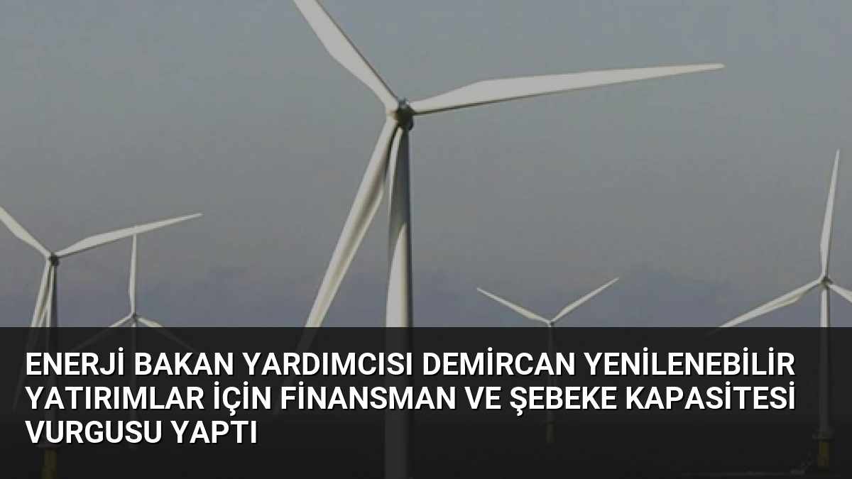 Enerji Bakan Yardımcısı Demircan Yenilenebilir Yatırımlar İçin Finansman ve Şebeke Kapasitesi Vurgusu Yaptı