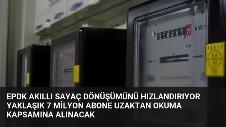 EPDK Akıllı Sayaç Dönüşümünü Hızlandırıyor Yaklaşık 7 Milyon Abone Uzaktan Okuma Kapsamına Alınacak