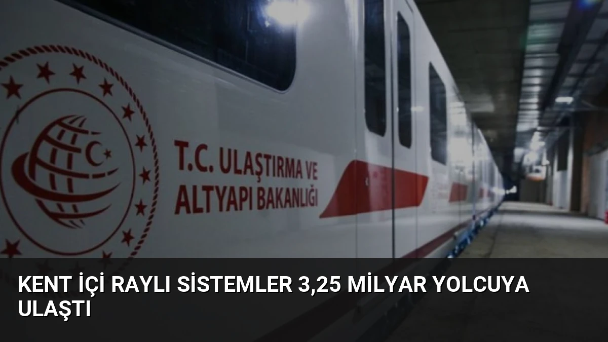 Kent İçi Raylı Sistemler 3,25 Milyar Yolcuya Ulaştı