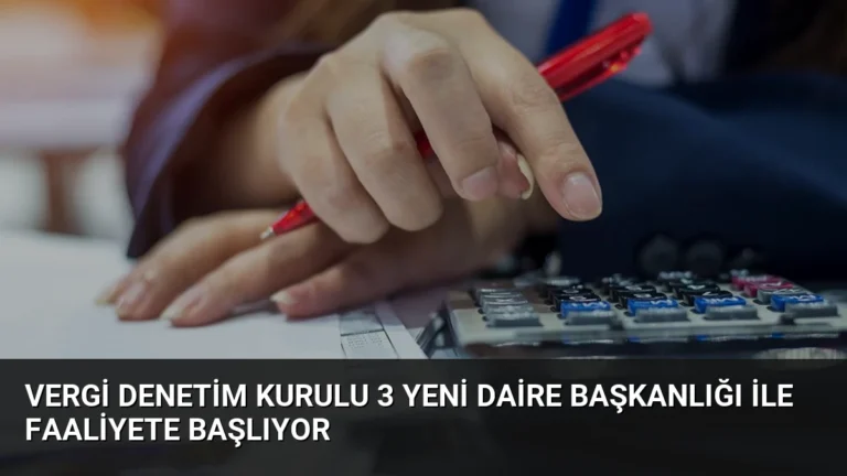 Vergi Denetim Kurulu 3 Yeni Daire Başkanlığı ile Faaliyete Başlıyor